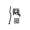 Nuvo Iron BLACK GALVANIZED STEEL SPRING-LOADED LATCH AND CATCH WITH CABLE AND RING LCWSLBLK - alternate 1